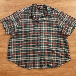 Alfred Dunner Short Sleeve Flannel Size 42